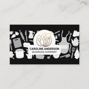 Carte De Visite Logo de restaurant Ustensiles de cuisine