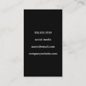 Carte De Visite Logo de restauration en verre de vin | Banquet (Dos)