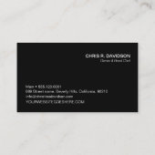 Carte De Visite Logo de restauration modèle bois de l'entreprise (Dos)