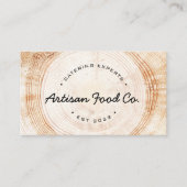 Carte De Visite Logo de restauration modèle bois de l'entreprise (Devant)