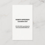 Carte De Visite Logo de restauration moderne | Cuir bleu (Dos)