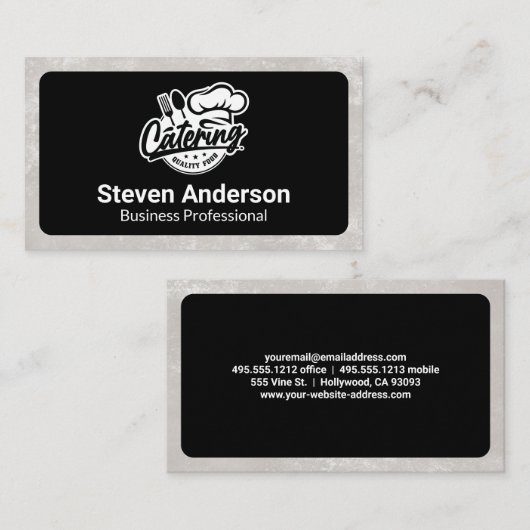 Carte De Visite Logo de restauration | Restaurant (Devant / Derrière)