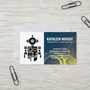 Carte De Visite Logo de robot Technologie moderne IA