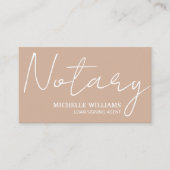 Carte De Visite Logo de script d'agent de signature de prêt notari (Devant)