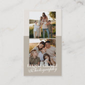 Carte De Visite Logo de script élégant et photo de code QR (Devant)