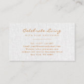 Carte De Visite Logo de script élégant simple chic moderne lin gri (Dos)