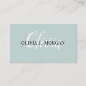 Carte De Visite Logo de script moderne nom professionnel minimal (Devant)