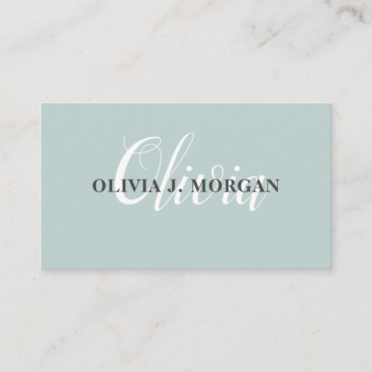 Carte De Visite Logo de script moderne nom professionnel minimal (Devant)