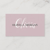 Carte De Visite Logo de script moderne nom professionnel minimal (Devant)