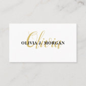 Carte De Visite Logo de script moderne nom professionnel minimal (Devant)