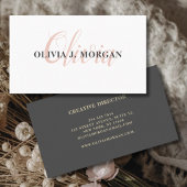 Carte De Visite Logo de script moderne nom professionnel minimal