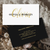 Carte De Visite Logo de script moderne nom professionnel minimal