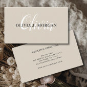 Carte De Visite Logo de script moderne nom professionnel minimal