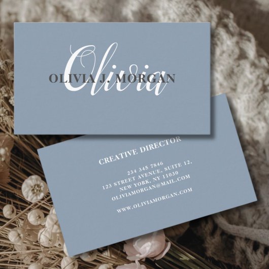 Carte De Visite Logo de script moderne nom professionnel minimal