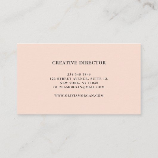 Carte De Visite Logo de script moderne nom professionnel minimal (Dos)