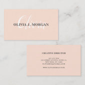 Carte De Visite Logo de script moderne nom professionnel minimal (Devant / Derrière)