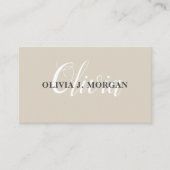 Carte De Visite Logo de script moderne nom professionnel minimal (Devant)