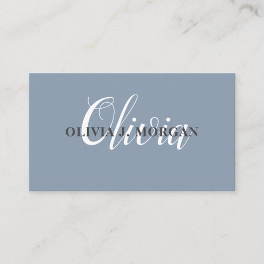 Carte De Visite Logo de script moderne nom professionnel minimal (Devant)