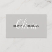 Carte De Visite Logo de script moderne nom professionnel minimal (Devant)