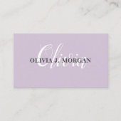 Carte De Visite Logo de script moderne nom professionnel minimal (Devant)