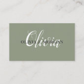 Carte De Visite Logo de script moderne nom professionnel minimal (Devant)