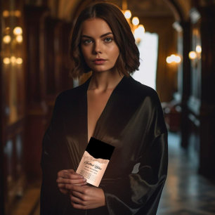 Carte De Visite Logo de sculpture du corps Gold SPA Rose Black Bus