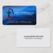 Carte De Visite Logo de sécurité | Agence de protection (Devant / Derrière)