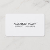 Carte De Visite Logo de sécurité | Agence de protection (Dos)