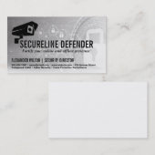 Carte De Visite Logo de sécurité | Cyber Tech Lock Arrière - plan (Devant / Derrière)