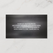 Carte De Visite Logo de semi-camion | Acier écaillé foncé (Dos)