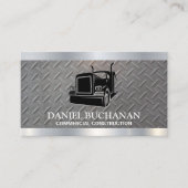 Carte De Visite Logo de semi-camion | Acier métallique (Devant)