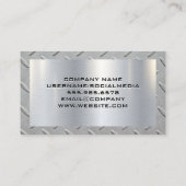 Carte De Visite Logo de semi-camion | Brosse métallique | Bordure  (Dos)