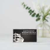 Carte De Visite Logo de semi-camion | Camionnage | Bordure en béto (Debout devant)