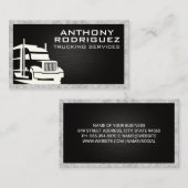 Carte De Visite Logo de semi-camion | Camionnage | Bordure en béto (Devant / Derrière)