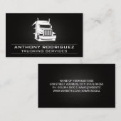 Carte De Visite Logo de semi-camion | Logistique du fret (Devant / Derrière)