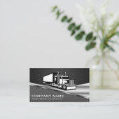 Carte De Visite Logo de semi-camion | Métallique (Debout devant)