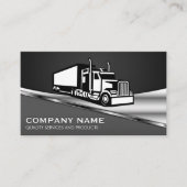 Carte De Visite Logo de semi-camion | Métallique (Devant)