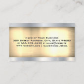 Carte De Visite Logo de semi-camion | Or Argent métallique (Dos)