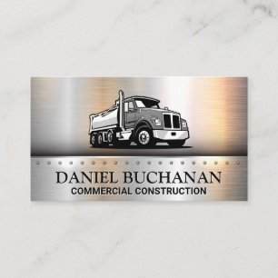 Carte De Visite Logo de semi-remorque   Conducteur commercial