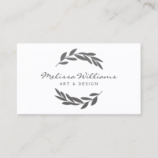 Carte De Visite Logo de serrure d'olive rustique (Devant)