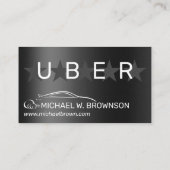 Carte De Visite Logo de service d'automobile en gris métallique (Dos)