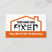 Carte De Visite Logo de service de constructeurs époustouflant Con (Dos)