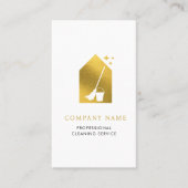 Carte De Visite Logo de service de nettoyage moderne avec code QR (Devant)