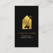 Carte De Visite Logo de service de nettoyage moderne avec code QR (Devant)