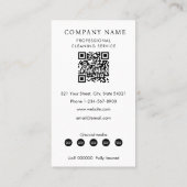 Carte De Visite Logo de services de nettoyage professionnels sarce (Dos)