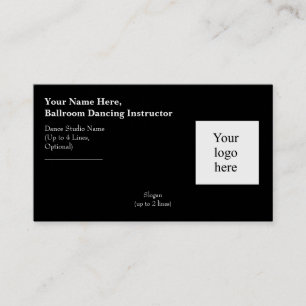 Carte De Visite Logo de slogan pour professeur de danse de salon