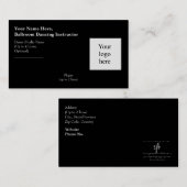 Carte De Visite Logo de slogan pour professeur de danse de salon (Devant / Derrière)