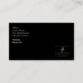 Carte De Visite Logo de slogan pour professeur de danse de salon (Dos)