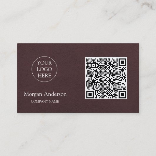 Carte De Visite Logo de société de code QR professionnel moderne n (Devant)