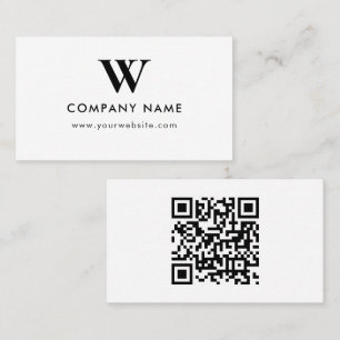 Carte De Visite Logo de société monogramme scannable site web